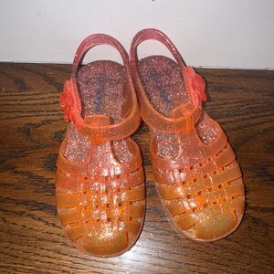 Cat & Jack Glitter Jelly Sandals - Sparkling Orange